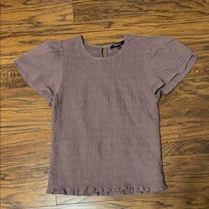 Madewell Mauve Smocked Blouse